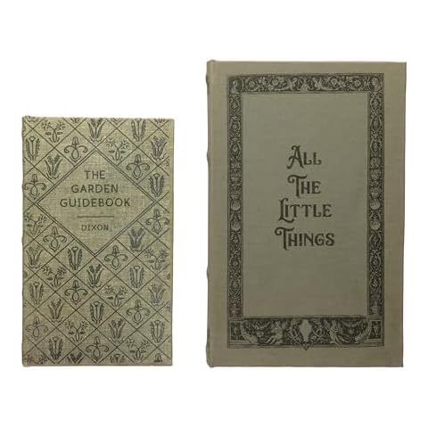 Creative Co-Op MDF & Canvas Book Storage Box, Set of 2 Cover