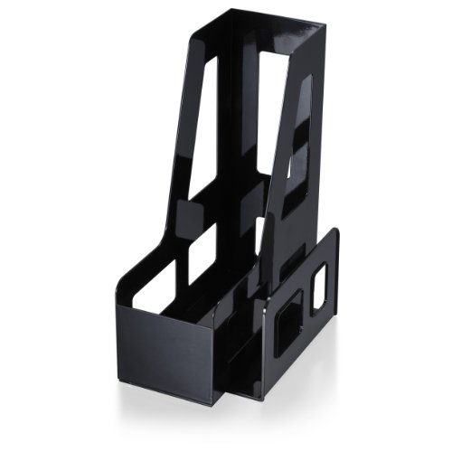 Officemate Versa Plus Magazine File with A Detachable Pocket, Black (23132)