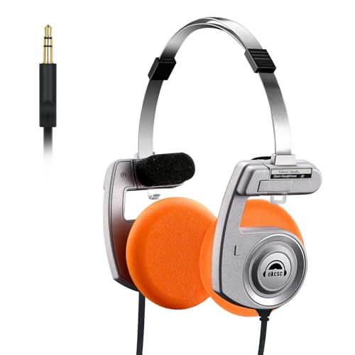 okcsc Retro 3 Open Back Headphones,Retro Headphones No Mic, Collapsible