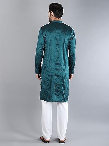 Image of Uri and MacKenzie Embroidery Silk Men's Kurta Pyjama Set