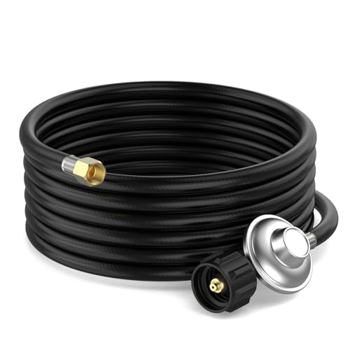 onlyfire 12 Feet Propane Regulator and Hose, Universal QCC1 Low Pressure Propane Regulator with Hose...