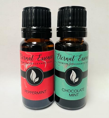 Image of Eternal Essence Oils 2 Pack 10ml Premium Fragrance Oil - Chocolate Mint & Peppermint - for Candle, Soap Making, Aromatherapy, Diffusers, Home Care, & Humidifiers