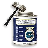5.29OZ Liquid Electrical Tape, Black Insulating Glue with Brush Cap, Waterproof & Flexible Rubber Coating, Quick-Drying for Wires, Cables, Outdoor Electrical Connectors, Marine, Automotive Use
