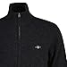 Gant Herren Extrafine Lambswool Zip Cardigan Strickjacke, Dk Charcoal Melange, XXL EU
