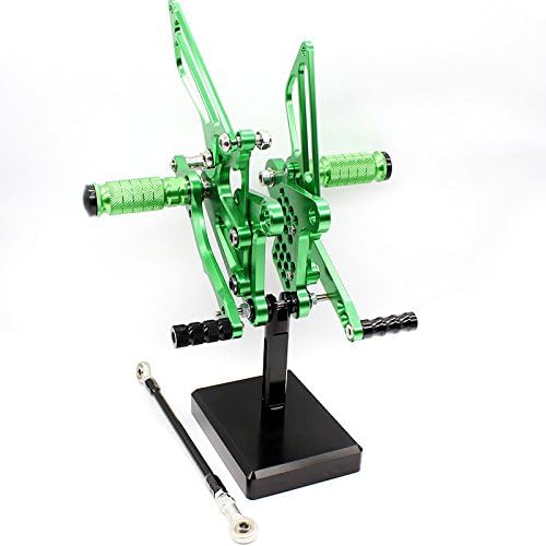 Krace Motorcycle Rearsets Foot Pegs Rear Set Footrests Brake Shift Pedals Fully Adjustable Foot Boards Fit For Kawasaki Ninja ZX6R ZX636 2009 2010 2011 2012 2013 2014 2015 2016 2017 2018 2019