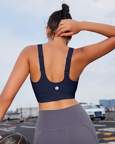 Image of RUNNING GIRL Adjustable Straps High Impact Sports Bra for Women,High Support Workout Sports Bras with Sewn in Pads