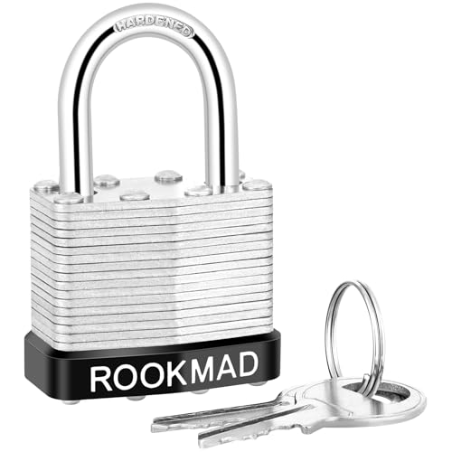 Image of Keyed Padlocks, Laminated Steel Padlock, Keyed Alike Locks with Same Keys, PE Plastic Hoop, This Pad Lock with Eco-Friendly Materials, 10 Pack