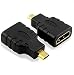 Produktbild Haodou Micro HDMI zu HDMI Kabel Adapter männlich zu weiblichen Konverter 1080P für Tablette, Digitalkamera, Handy, MP4, TV und Andere Geräte mit HDMI oder Mikro-HDMI-Schnittstelle