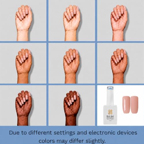 Image of BOLT BEE 15ML Gel Nail Polish 1Pc Clear Pink Glitter Nail Polish Soak Off UV LED Nail Gel Polish Nail Art Starter Manicure Salon DIY at Home, 0.5 OZ (1) (116)