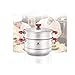 DJFKDYHPE Stainless Steel Double-Layer Uncoated Steamer, Anti-Corrosion, Wear-Resistant, Suitable for All Induction Cookers(White-Dinosaur Doodle4)