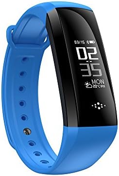 Smart BP HR SPO2 Bracelet M2S Smart Band Heart Rate Blood Pressure Pulse Meter Bracelet Fitness Watch Smartband for iOS Android (Blue)