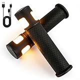 E Scooter Blinker, Lenkerlicht, Lenker mit Blinker Scooter, Roller Griff Licht, Warnlicht, Soft Handlebar Grips, Doppelblitzlicht, Scooter Zubehör für Xiaomi M365/Pro2/1S Ninebot ES1 ES2 ES4 G30