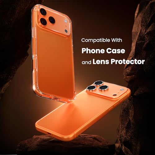 Image of YWXTW 10 Pack Camera Lens Sticker for iPhone 17 Pro, [1:1 [Anti Fingerprint] Matte Camera Protective Film, Camera Skin Plateau Protector, Case Friendly