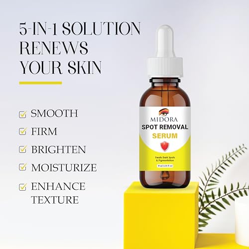 Image of MIDORA Spot Removal Serum for Face - Dark Spot Corrector for Pigmentation, Acne Marks & Black Spots - Skin Brightening & Spot Reduction Serum for Women & Men - 30ml