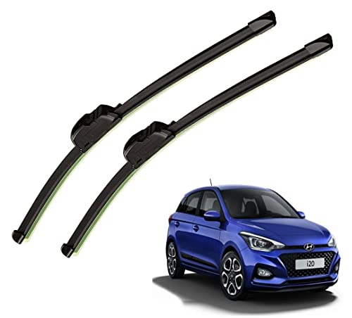 Image of Auto Hub Car Wiper Blades Compatibility With Hyundai i20 New - Set of 2 Pcs (D-24,P-16)