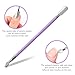 Supper Long Acrylic UV Gel Tips Sculpture Tweezers Clip, C Curve Nail Art Tools Nail Pincher Nipper, Stainless Steel Nail Shaping Tweezers for Manicure with Cuticle Pusher and Sticks (YGJ-008-Purple)