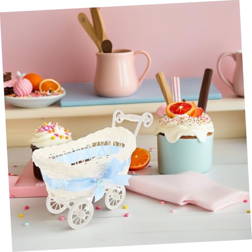 Paniers de rangement bleu pour bonbons et accessoires de shower bébé
