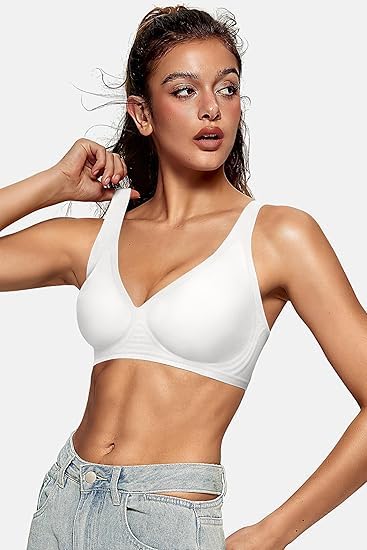 Image of JellyLift Seamless Wireless Jelly Bra for Women | No Underwire, Deep V Invisible T-Shirt Bra | 360 Jelly Support, Adjustable Straps | S-3XL