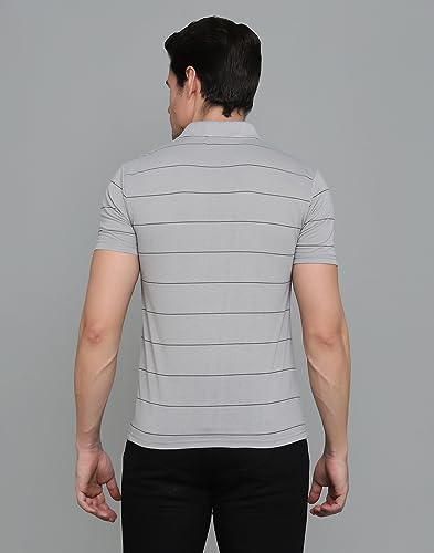 Image of INKKR Striped Polo Neck T-Shirt Dora Combo