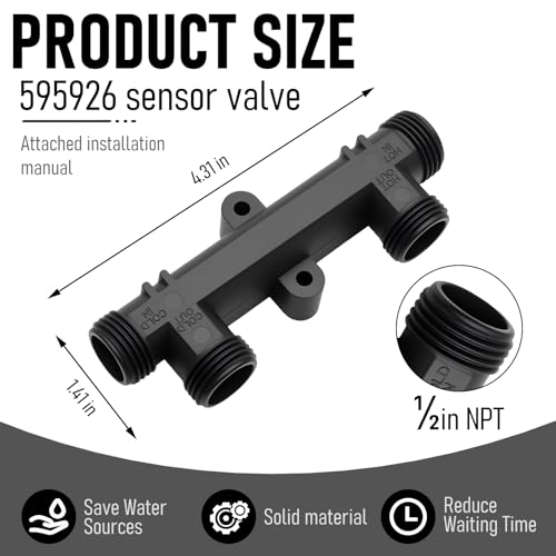 Image of 595926 Sensor Valve Replacement for 367010 Thermal Bypass Bridge Valve | Fit for Watts premier 500800 /500805 and Grundfos UP Comfort Series Instant Hot Water Recirculating Pump System 5 Year QA