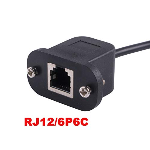 Adaptador cable RJ12 6P6C 6 Pines 23 cm telephony hembra miniatura 3