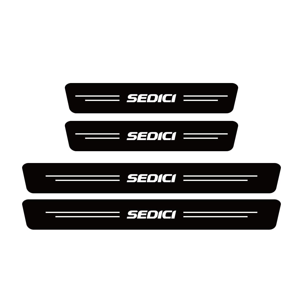 Sdyayfge Normal 4Pcs Kick Plates Car Door Sill Protector,For Fiat Sedici