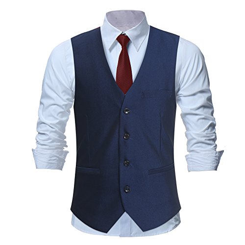 YOUTHUP Herren 3-Teilig Anzüge Business Smoking Slim Fit Party Herrenanzug Sakko Hose Weste – Bild 6