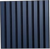 MEBANO. Pannello Acustico Legno Set di 6 pezzi 40x40 cm Blu Indigo con Lamelle Moderne su Feltro per Rivestimento Parete Effetto Legno