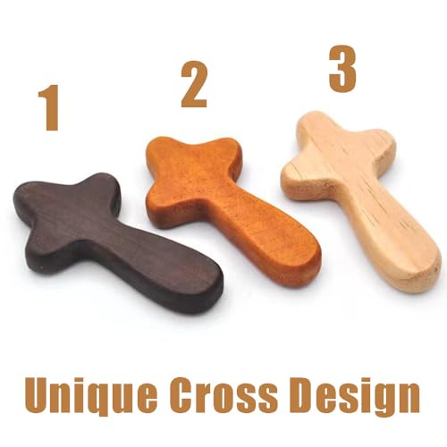 Imán decorativo en madera con cruz blanca miniatura 3