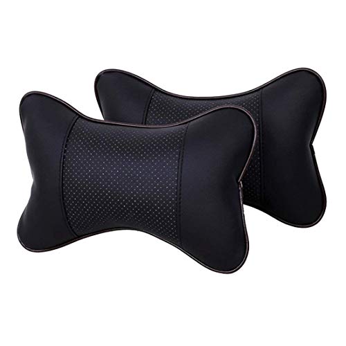 Lurowo Oreillers de Cou pour voiture Coussin appui-tête de voiture Oreiller Siège Voiture Voiture de Voyage pour la Tête Reposent Le Soutien de Cou (Noir)