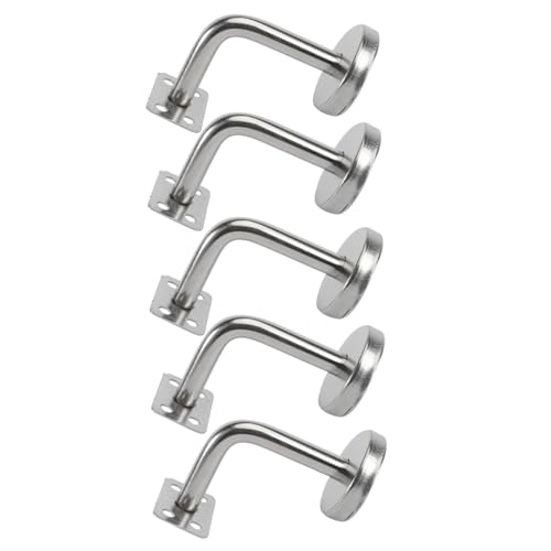 TOBBOMEY 5個 不??製堅牢手すりブラケット 壁取り付け型段用受け具 耐久性高く滑り防止 ホテル レストラン 浴室 廊下向け サポート