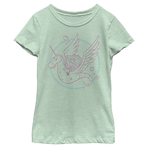 Nickelodeon Spongebob Squarepants Unbridled Joy Comp Girls Short Sleeve Tee Shirt