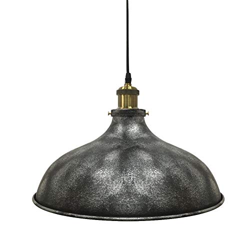 Lampe suspendue vintage en métal gris idéal pour salon et cuisine moderne