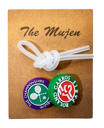 The Mujen Silicone Rubber String Tennis Racket Dampener, 3 Pack Dampeners, Vibration Dampener, Tennis Elbow, Reduce Vibration, Shock Absorber (Clear)