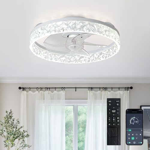 Depuley 16 inch ceiling fan with lights white