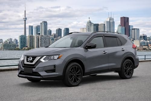 Image of 2014-2020 Tape-On Rain Guards for Nissan Rogue Side Window Visor Deflectors Extra Thick Vent Shades 2015 2016 2017 2018 2019