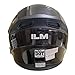 ILM Bluetooth Motorcycle Helmet Modular Flip up Full Face Dual Visor Mp3 Intercom FM Radio DOT Model 902BT(Gloss Black, 2XL)