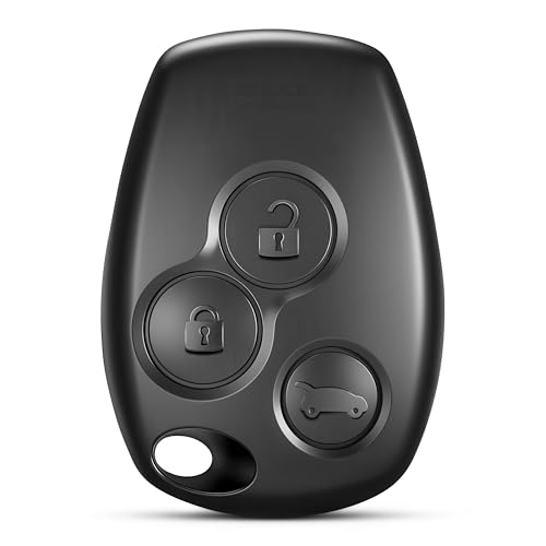 Jongo® Coque Clé 3 Boutons Compatible avec Renault Clio 3, Kangoo, Master, Modus, Trafic | sans Reprogrammation – Remplacement Express – Lame NE73 /...