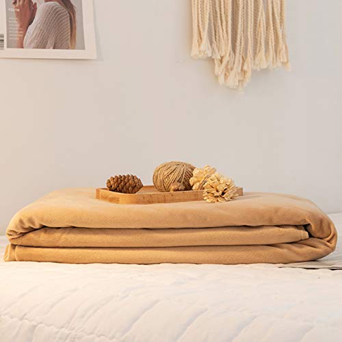 YB&GQ Fleece Flat Sheets Solid Colors Easy Fit Top Sheet Ultra-Soft Breathable Sheets