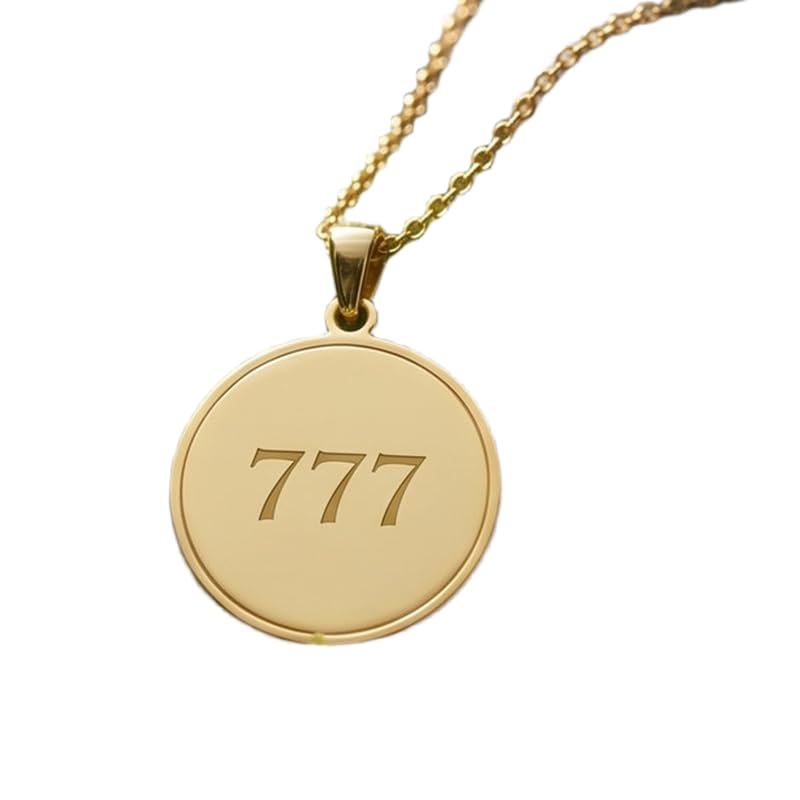 Collier 777 gravé en argent plaqué or pour sublimer vos tenues du quotidien