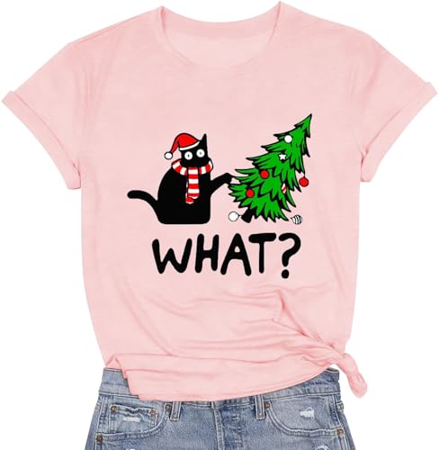 Image of Cat Shirts for Women Butterfly Graphic Tops Dandelion T Shirt Womens Vacation T-Shirt Nature Lover Tee