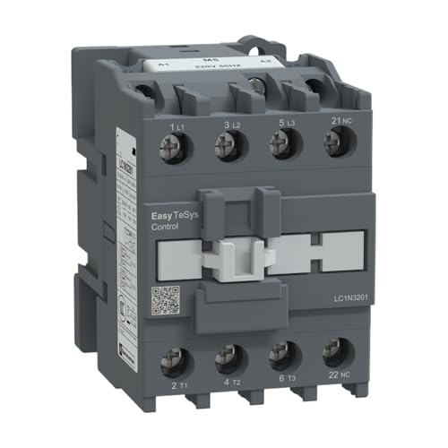 Contacteur AC 32A LC1E3201M5N pour commande de moteur triphasé
