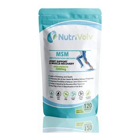 NutriVolv MSM 1000mg for Joints and Hair Cover