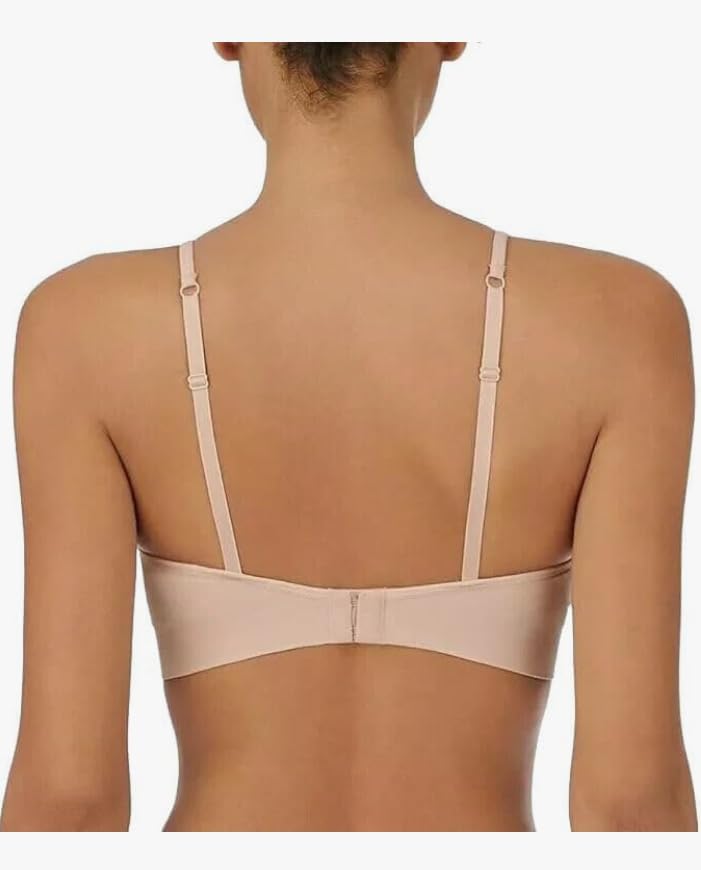 DKNY Women's Adjustable Seamless Bra, Soft Stretch Fabric, 2-Pack (US, Alpha, Large, Regular, Regular, Java/Pearl Pink) - Image 3
