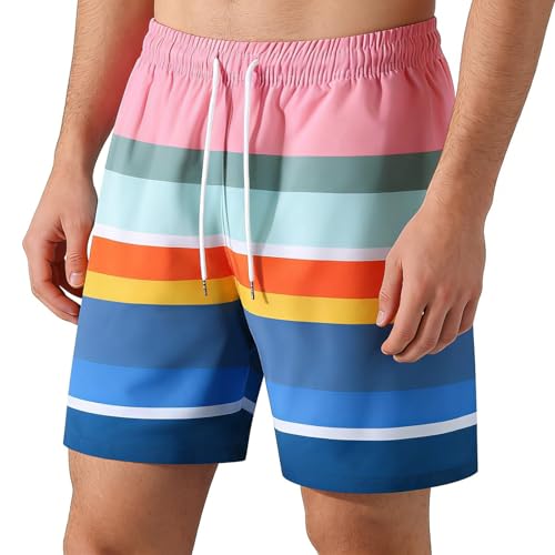 Maillots de bain homme dégradé de couleur mode d'été chic