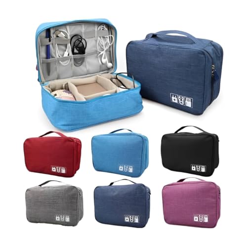 Genérico Bolsa Organizadora de Cabos e Acessórios Eletrônicos (AZUL CLARO)