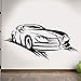 Autocollant Mural Rapide Furieux Voiture Course Sport Speed Racing Vinyle Décoration de La Maison Sticker Mural Pour Salon Amovible Murale 88x42cm