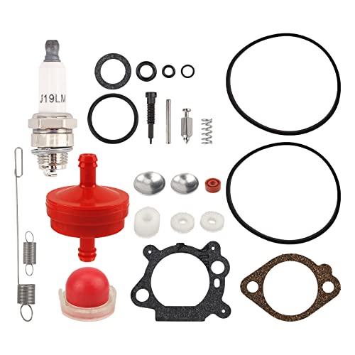 Carbbia Carburetor Overhaul Carb Rebuild Air Filter Kit for 498260 492495 493762 5 HP Vertical Shaft Engine Lawn Mower for Yard Machine for Sears for Craftsman 4 Cycle Snowblower