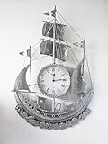 Prodotto garantito 10 anni Orologio da parete grande VELIERO in Ferro Battuto  Fatto interamente a mano  100% Made in Italy (Argento)