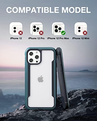 Amazon Com Raptic Shield Case Compatible With Iphone 12 Pro Max Case Shock Absorbing Protection Durable Aluminum Frame 10ft Drop Tested Fits Iphone 12 Pro Max Blue Cell Phones Accessories